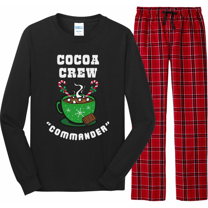 Cocoa Crew Commander Christmas Xmas Squad Picture Long Sleeve Pajama Set