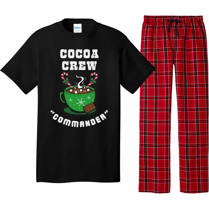 Cocoa Crew Commander Christmas Xmas Squad Picture Pajama Set