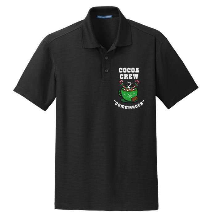 Cocoa Crew Commander Christmas Xmas Squad Picture Dry Zone Grid Polo