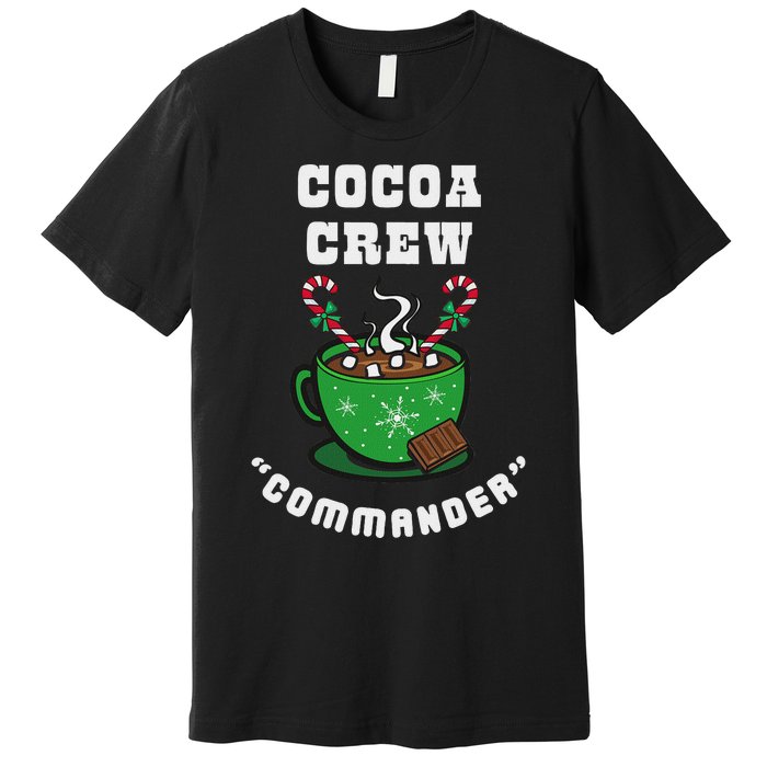 Cocoa Crew Commander Christmas Xmas Squad Picture Premium T-Shirt