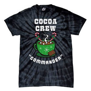 Cocoa Crew Commander Christmas Xmas Squad Picture Tie-Dye T-Shirt