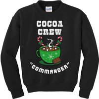 Cocoa Crew Commander Christmas Xmas Squad Picture Kids Sweatshirt