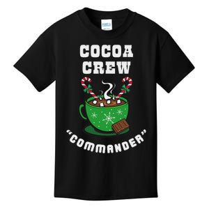 Cocoa Crew Commander Christmas Xmas Squad Picture Kids T-Shirt