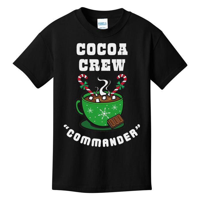 Cocoa Crew Commander Christmas Xmas Squad Picture Kids T-Shirt