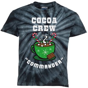 Cocoa Crew Commander Christmas Xmas Squad Picture Kids Tie-Dye T-Shirt