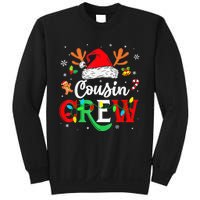 Christmas Cousin Crew Reindeer Santa Hat Lights Kid Teens Sweatshirt