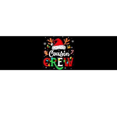 Christmas Cousin Crew Reindeer Santa Hat Lights Kid Teens Bumper Sticker