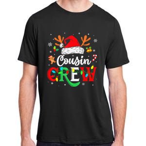 Christmas Cousin Crew Reindeer Santa Hat Lights Kid Teens Adult ChromaSoft Performance T-Shirt