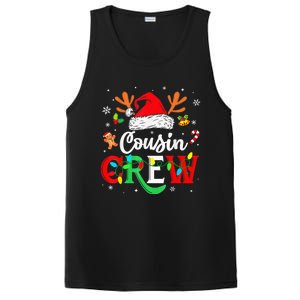 Christmas Cousin Crew Reindeer Santa Hat Lights Kid Teens PosiCharge Competitor Tank