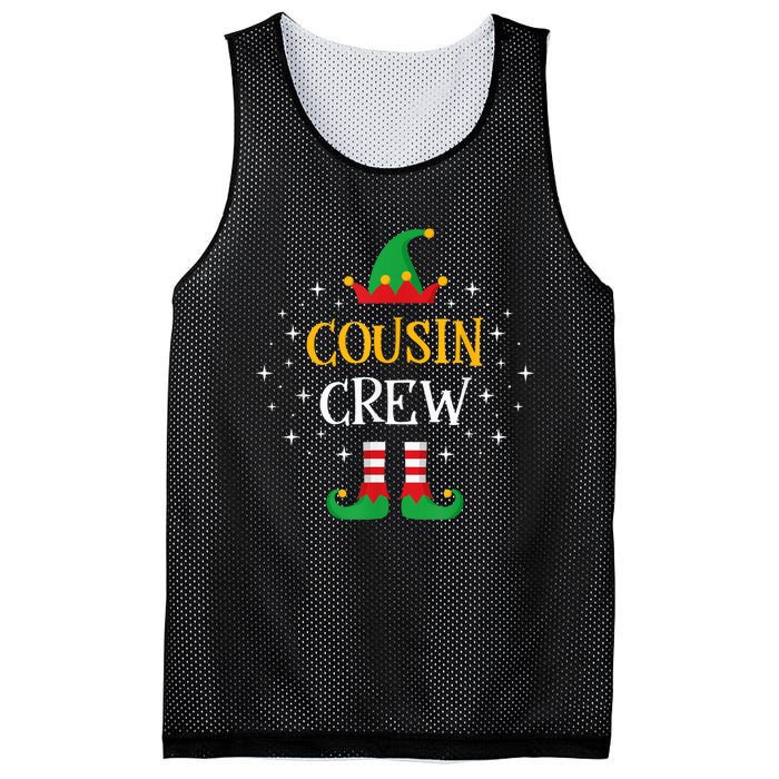 Cousin Crew  Cute Xmas Elf Party Pajama PJ Matching Mesh Reversible Basketball Jersey Tank