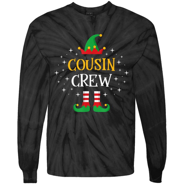 Cousin Crew  Cute Xmas Elf Party Pajama PJ Matching Tie-Dye Long Sleeve Shirt