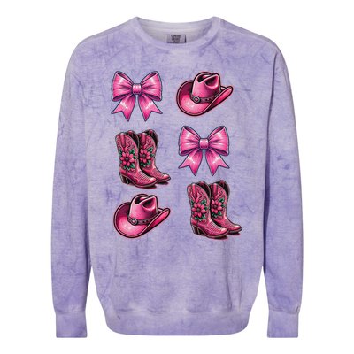 Coquette Cowgirl Colorblast Crewneck Sweatshirt