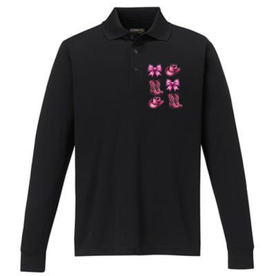 Coquette Cowgirl Performance Long Sleeve Polo