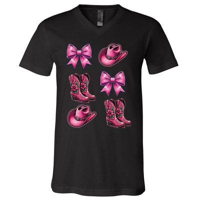 Coquette Cowgirl V-Neck T-Shirt