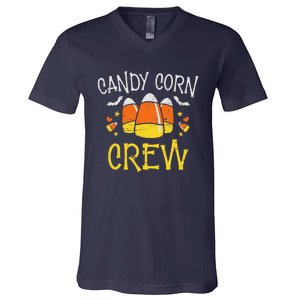 Candy Corn Crew Spooky Party Halloween Sweet Candy V-Neck T-Shirt