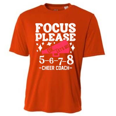 Cheer Coach Cheering Mom Fan Cheerleading Cheerleader Squad Gift Cooling Performance Crew T-Shirt