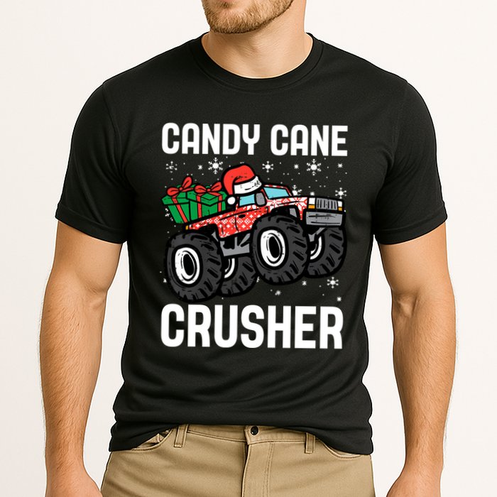 Candy Cane Crusher Christmas Monster Truck Performance Shirt