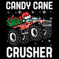 Candy Cane Crusher Christmas Monster Truck Performance Shirt