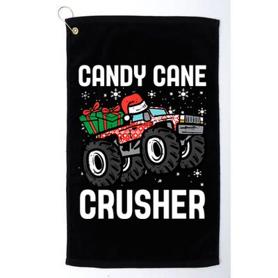 Candy Cane Crusher Christmas Monster Truck Golf Towel