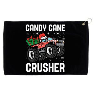 Candy Cane Crusher Christmas Monster Truck Grommeted Golf Towel