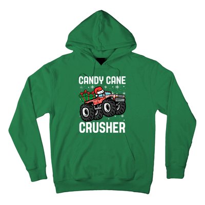 Candy Cane Crusher Christmas Monster Truck Hoodie