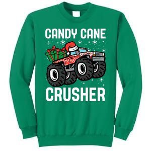 Candy Cane Crusher Christmas Monster Truck Sweatshirt