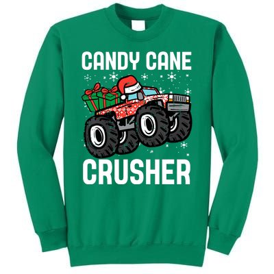 Candy Cane Crusher Christmas Monster Truck Sweatshirt