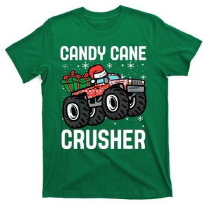 Candy Cane Crusher Christmas Monster Truck T-Shirt