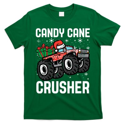 Candy Cane Crusher Christmas Monster Truck T-Shirt