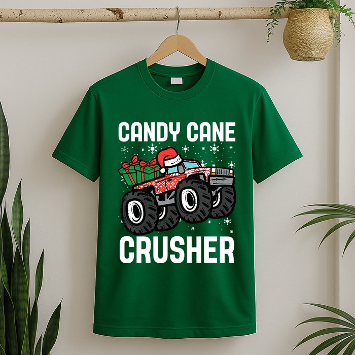 Candy Cane Crusher Christmas Monster Truck T-Shirt