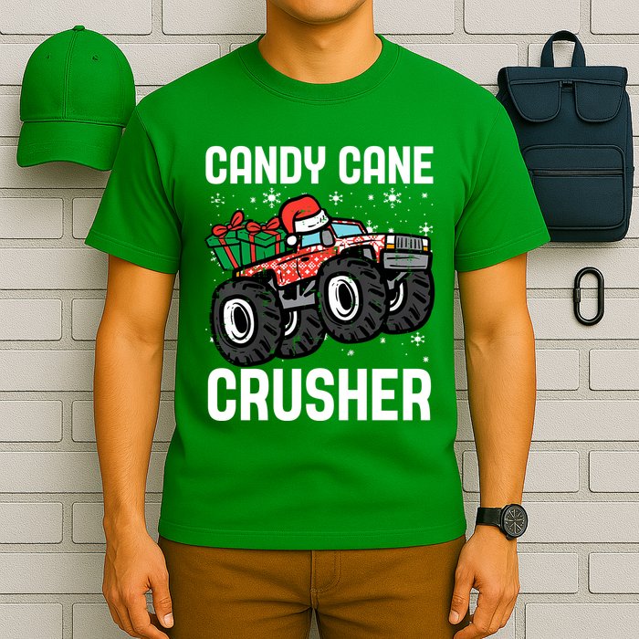 Candy Cane Crusher Christmas Monster Truck T-Shirt
