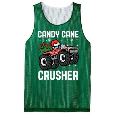 Candy Cane Crusher Christmas Monster Truck Mesh Reversible Basketball Jersey Tank