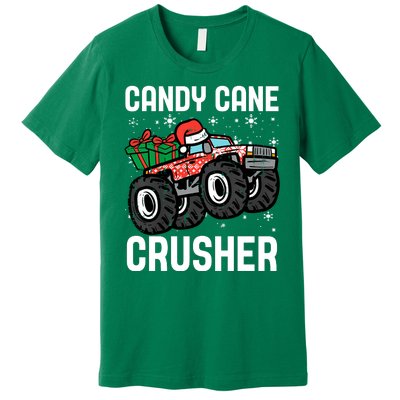 Candy Cane Crusher Christmas Monster Truck Premium T-Shirt