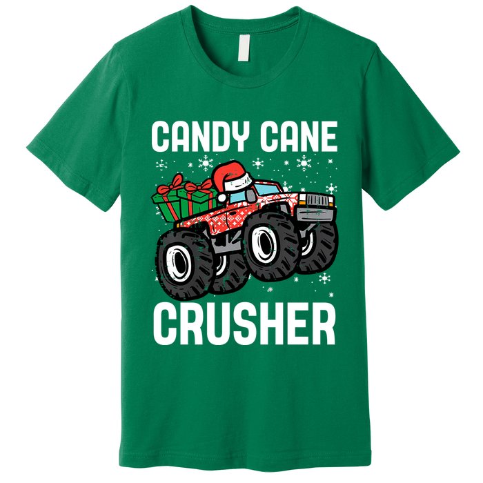 Candy Cane Crusher Christmas Monster Truck Premium T-Shirt