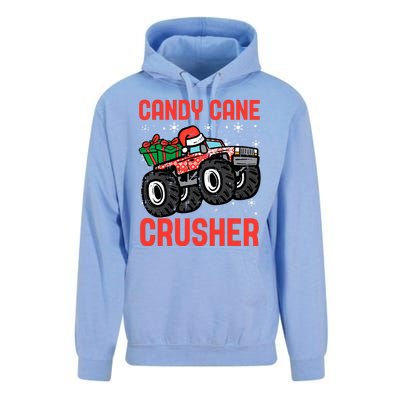 Candy Cane Crusher Christmas Monster Truck Unisex Surf Hoodie