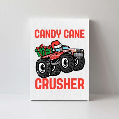 Candy Cane Crusher Christmas Monster Truck Canvas