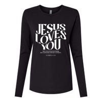 Christian Comfort Colors Jesus Loves You Womens Cotton Relaxed Long Sleeve T-Shirt