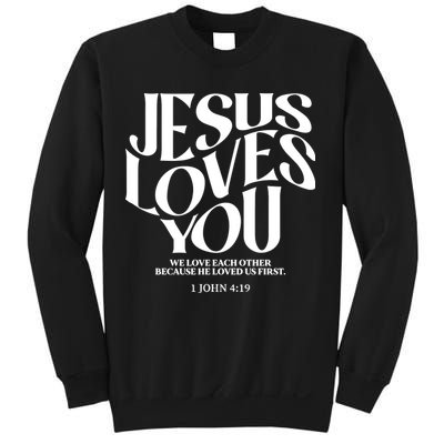 Christian Comfort Colors Jesus Loves You Sweatshirt