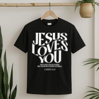 Christian Comfort Colors Jesus Loves You T-Shirt