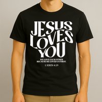 Christian Comfort Colors Jesus Loves You T-Shirt