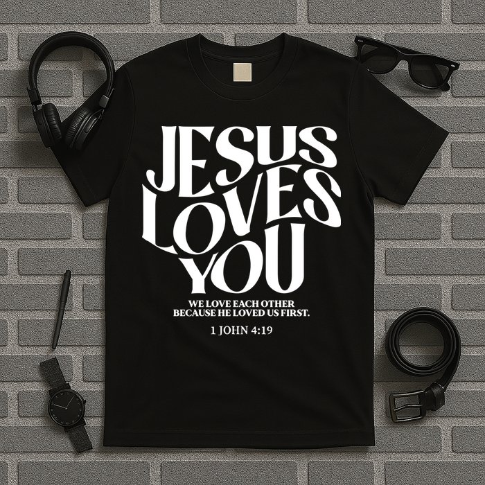 Christian Comfort Colors Jesus Loves You T-Shirt