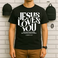 Christian Comfort Colors Jesus Loves You T-Shirt
