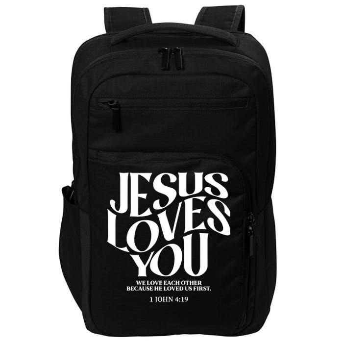 Christian Comfort Colors Jesus Loves You Impact Tech Backpack