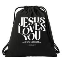 Christian Comfort Colors Jesus Loves You Drawstring Bag