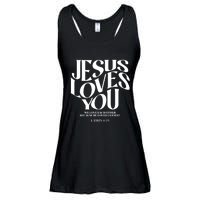 Christian Comfort Colors Jesus Loves You Ladies Essential Flowy Tank