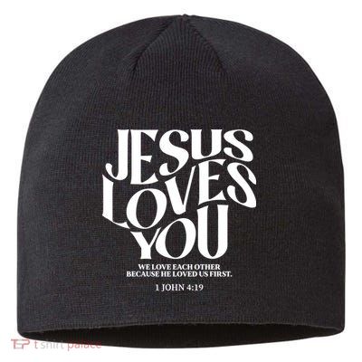 Christian Comfort Colors Jesus Loves You Sustainable Beanie