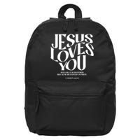 Christian Comfort Colors Jesus Loves You 16 in Basic Backpack