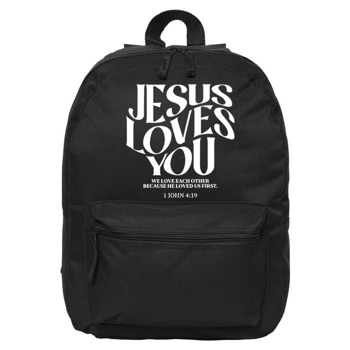 Christian Comfort Colors Jesus Loves You 16 in Basic Backpack