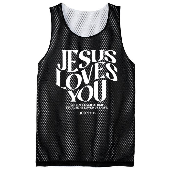 Christian Comfort Colors Jesus Loves You Mesh Reversible Basketball Jersey Tank