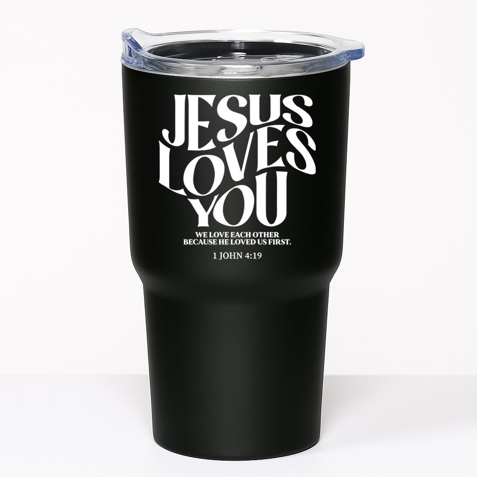 Christian Jesus Loves You Tumbler